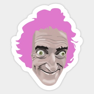 Marty with pink hair Sticker